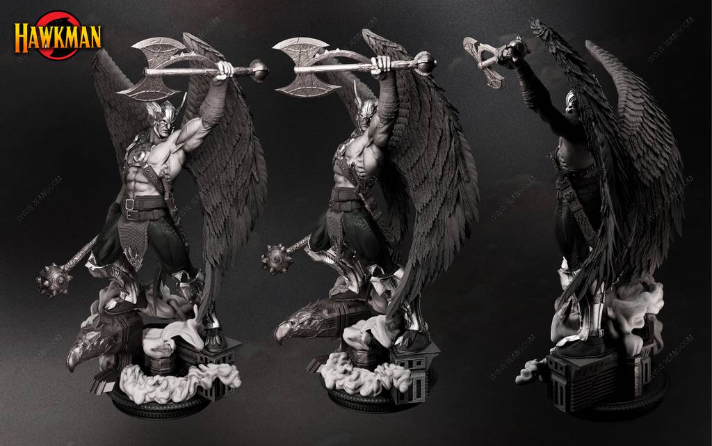 P站图纸印象馆 B3DSERK DC漫画 鹰侠 B3DSERK DC漫画 鹰侠