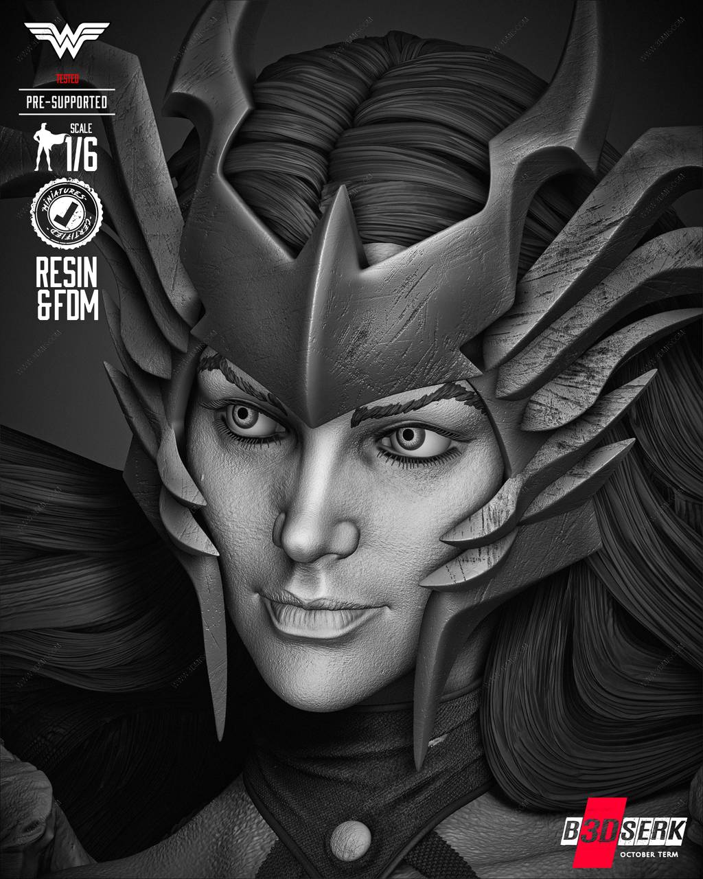 P站图纸印象馆 B3DSERK DC漫画 神奇女侠 B3DSERK DC漫画 神奇女侠