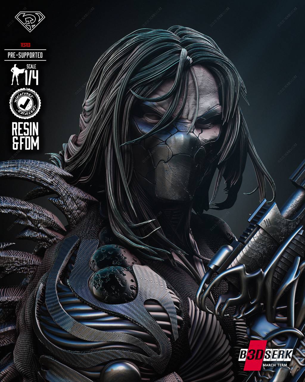 P站图纸印象馆 B3DSERK DC漫画 达克赛德 B3DSERK DC漫画 达克赛德