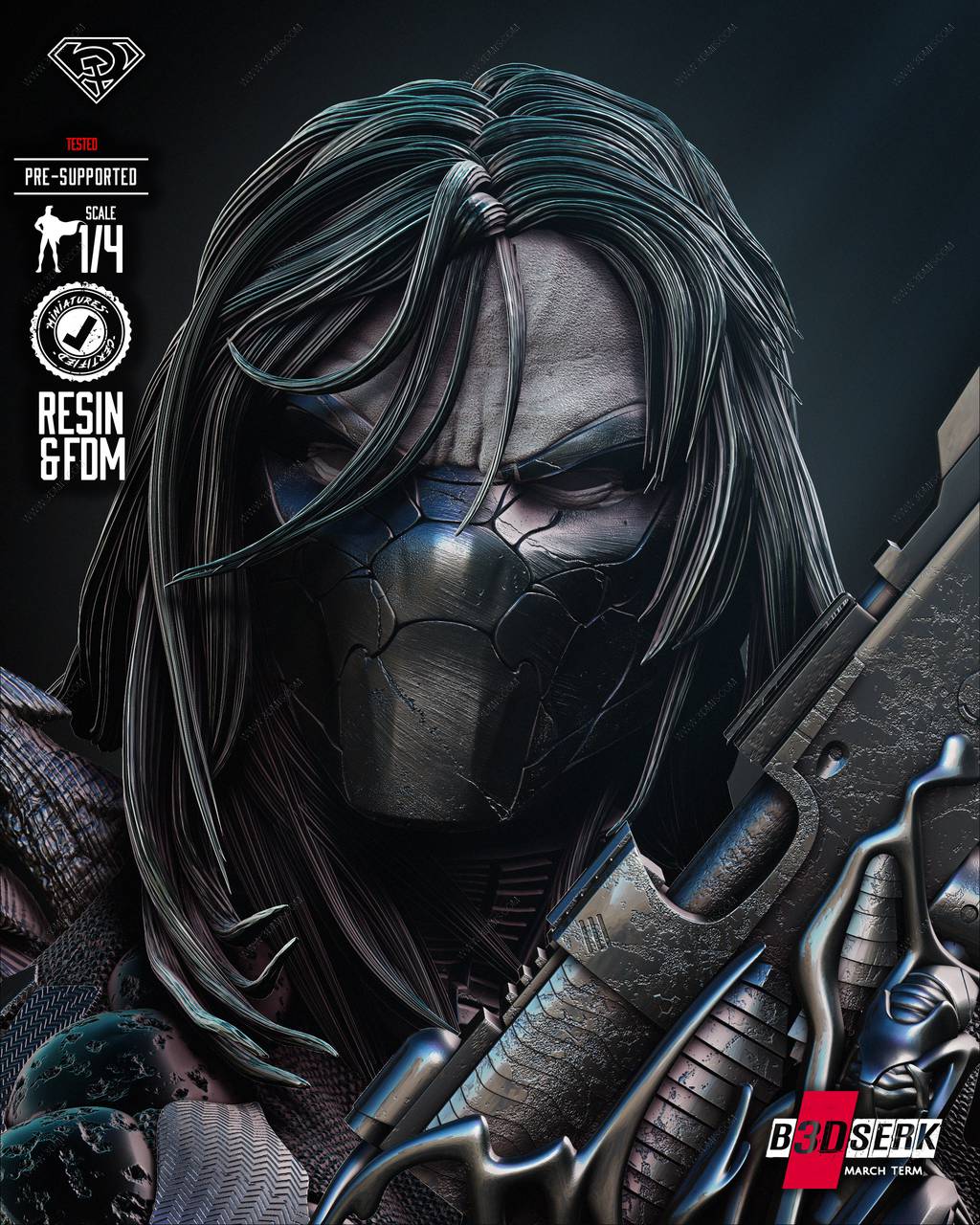 P站图纸印象馆 B3DSERK DC漫画 达克赛德 B3DSERK DC漫画 达克赛德