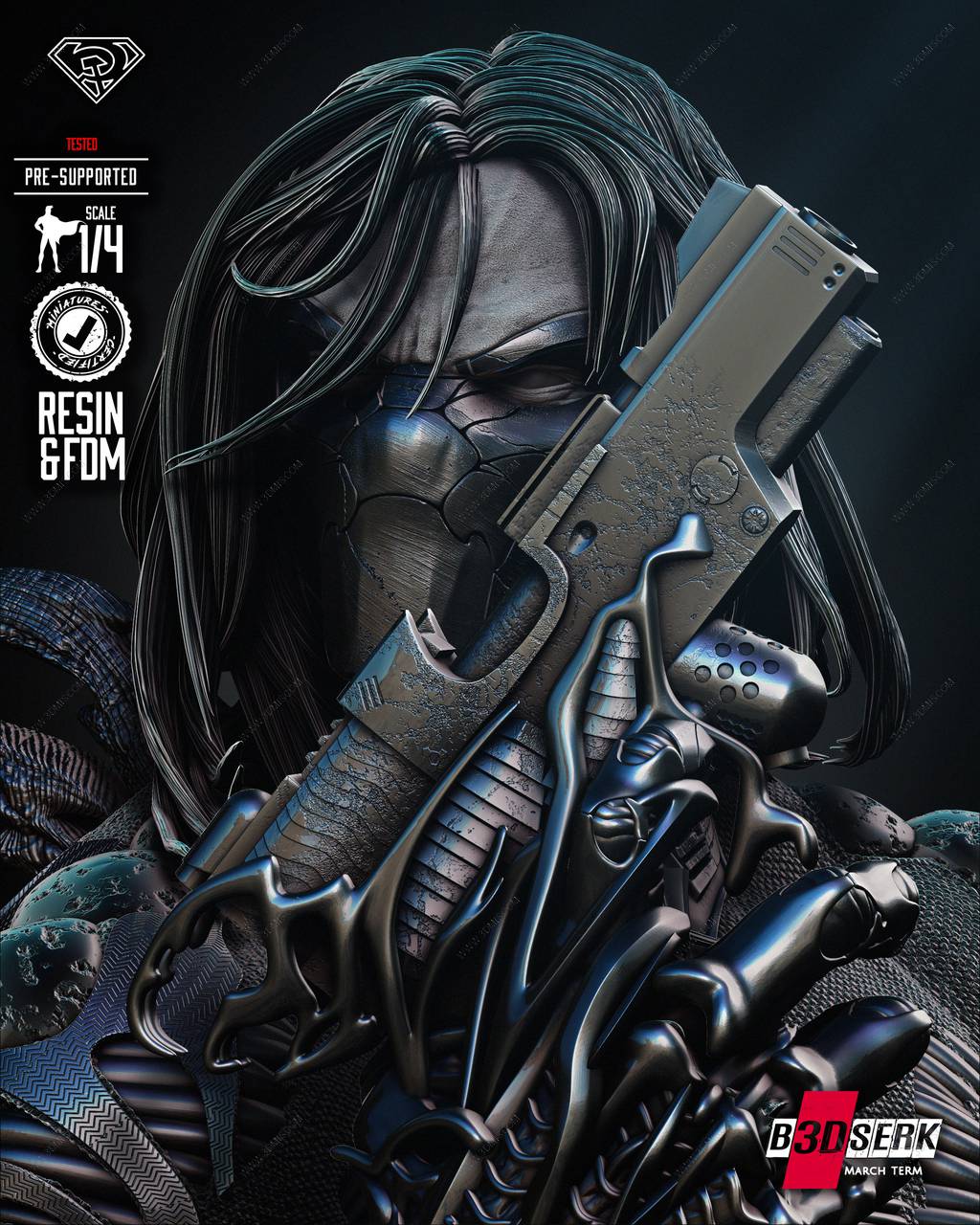 P站图纸印象馆 B3DSERK DC漫画 达克赛德 B3DSERK DC漫画 达克赛德