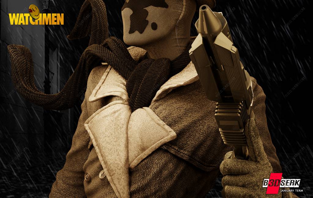 P站图纸印象馆 B3DSERK DC漫画 罗夏 B3DSERK DC漫画 罗夏