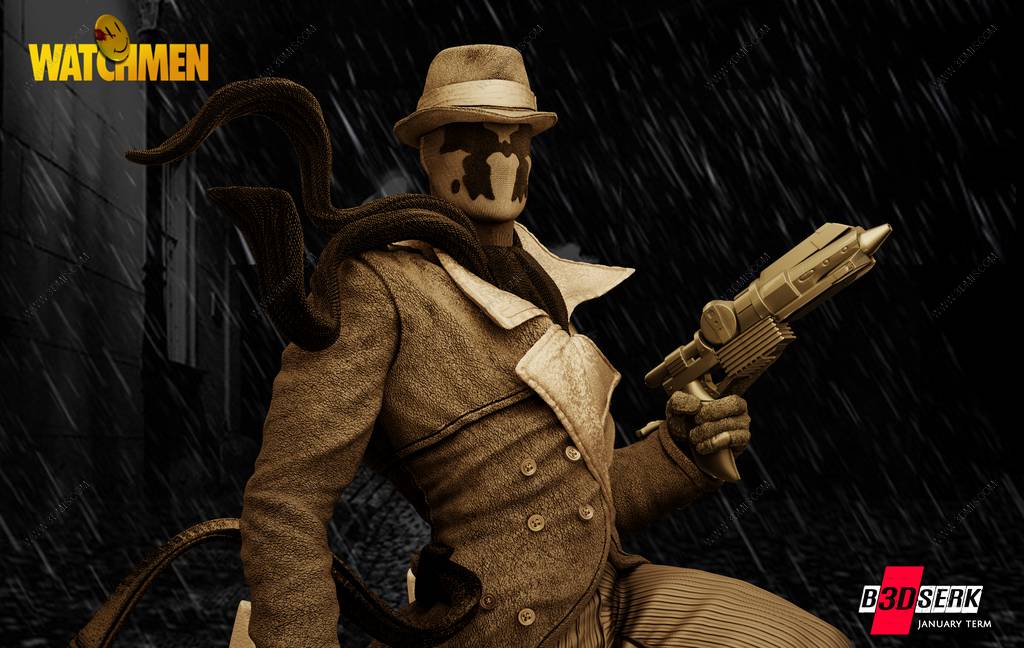 P站图纸印象馆 B3DSERK DC漫画 罗夏 B3DSERK DC漫画 罗夏