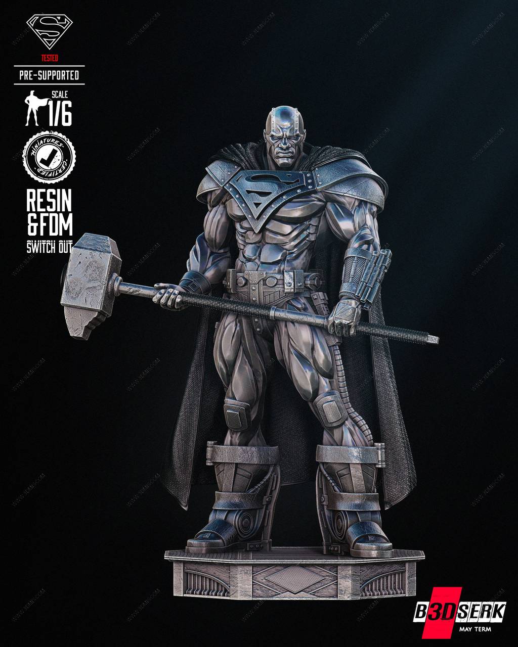 P站图纸印象馆 B3DSERK DC漫画 钢人 B3DSERK DC漫画 钢人