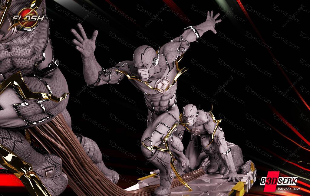 P站图纸印象馆 B3DSERK DC漫画 闪电侠 B3DSERK DC漫画 闪电侠