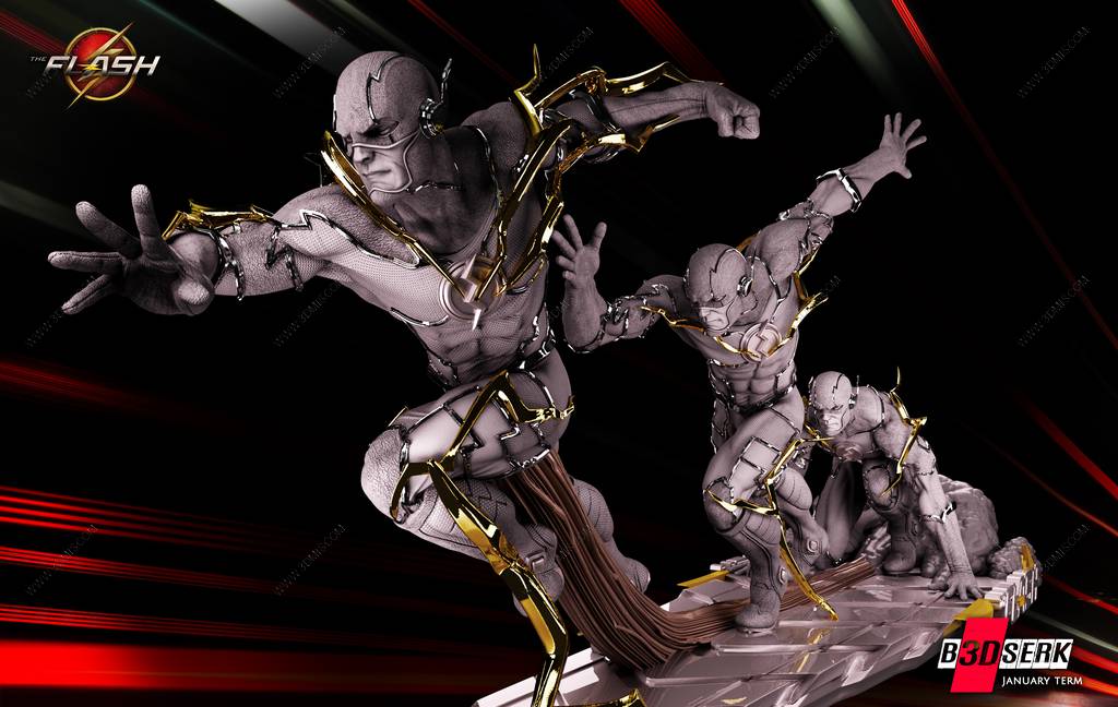 P站图纸印象馆 B3DSERK DC漫画 闪电侠 B3DSERK DC漫画 闪电侠