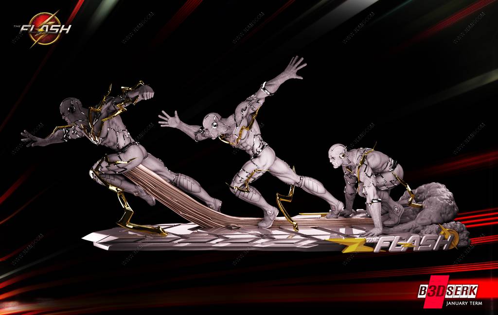 P站图纸印象馆 B3DSERK DC漫画 闪电侠 B3DSERK DC漫画 闪电侠