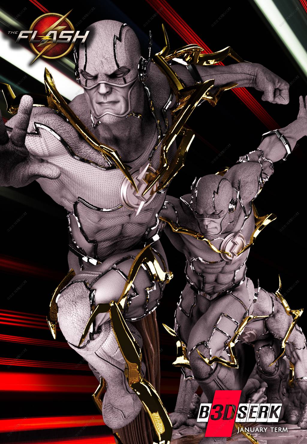 P站图纸印象馆 B3DSERK DC漫画 闪电侠 B3DSERK DC漫画 闪电侠