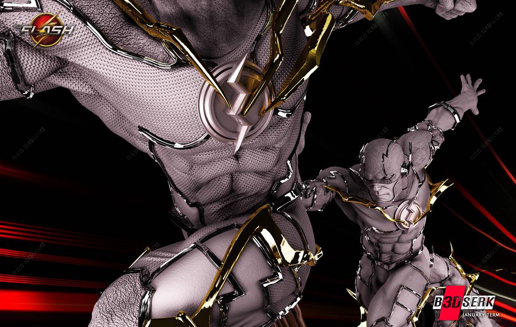 P站图纸印象馆 B3DSERK DC漫画 闪电侠 B3DSERK DC漫画 闪电侠