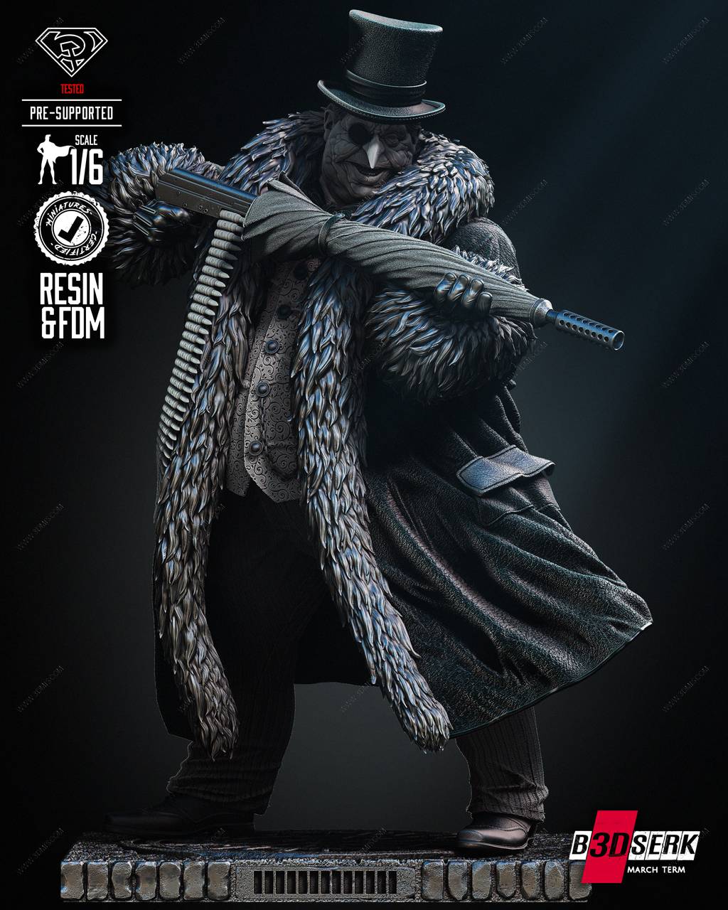 P站图纸印象馆 B3DSERK DC漫画 企鹅人 B3DSERK DC漫画 企鹅人