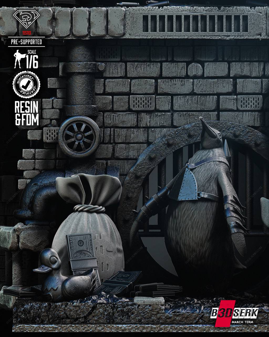 P站图纸印象馆 B3DSERK DC漫画 企鹅人 B3DSERK DC漫画 企鹅人