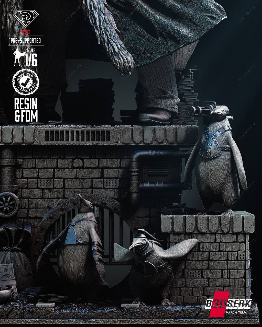 P站图纸印象馆 B3DSERK DC漫画 企鹅人 B3DSERK DC漫画 企鹅人