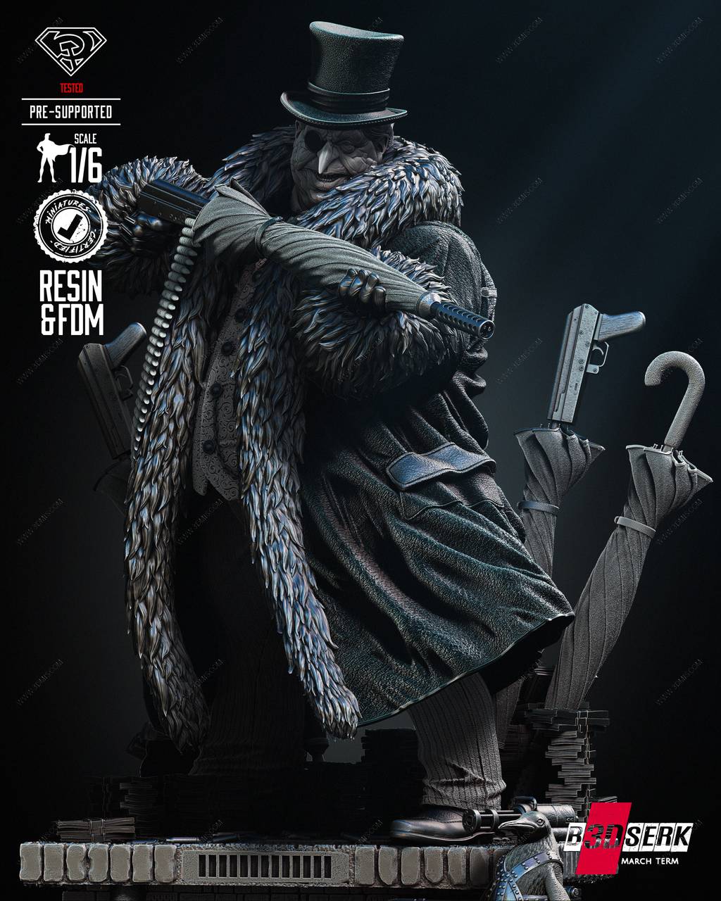 P站图纸印象馆 B3DSERK DC漫画 企鹅人 B3DSERK DC漫画 企鹅人