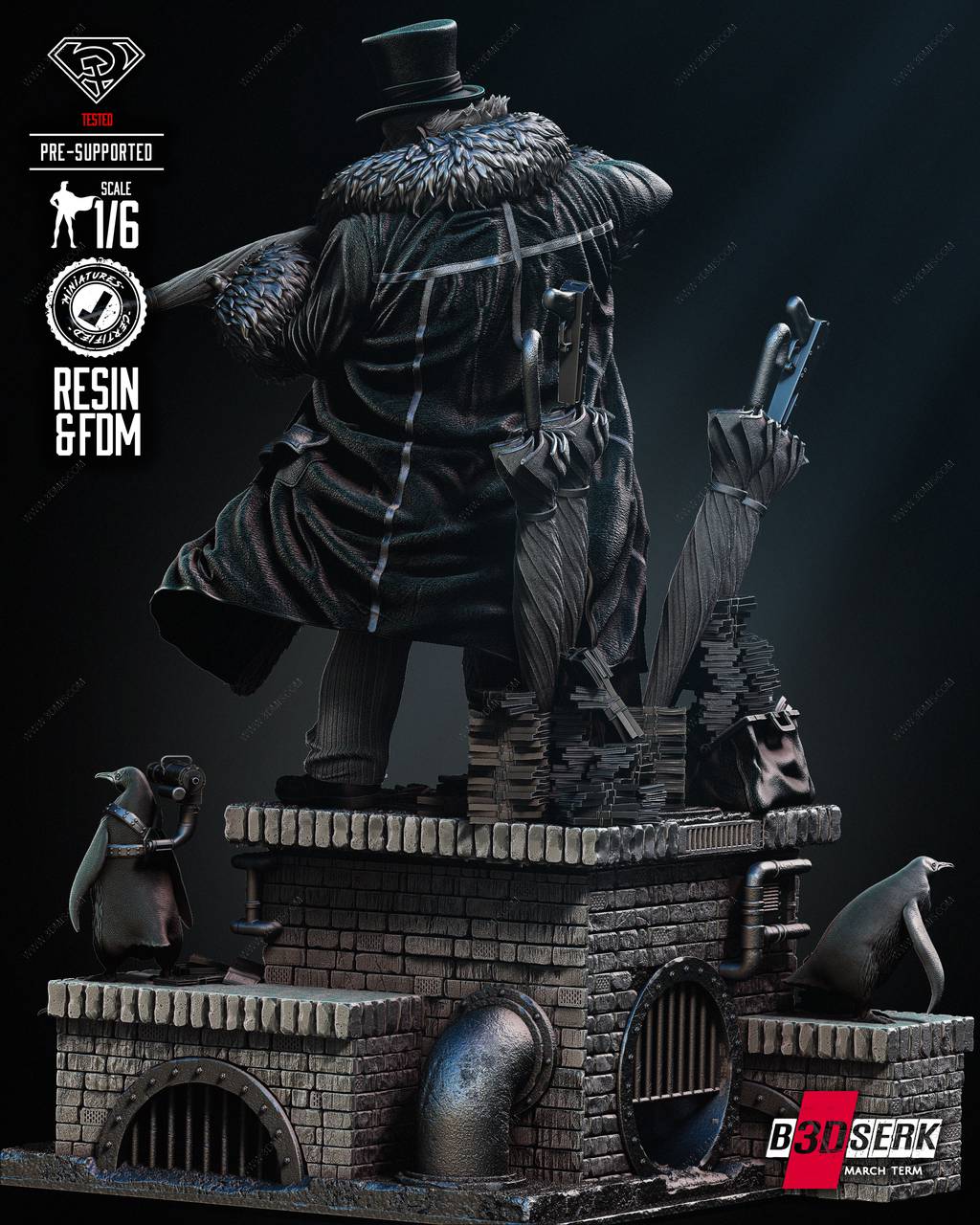 P站图纸印象馆 B3DSERK DC漫画 企鹅人 B3DSERK DC漫画 企鹅人