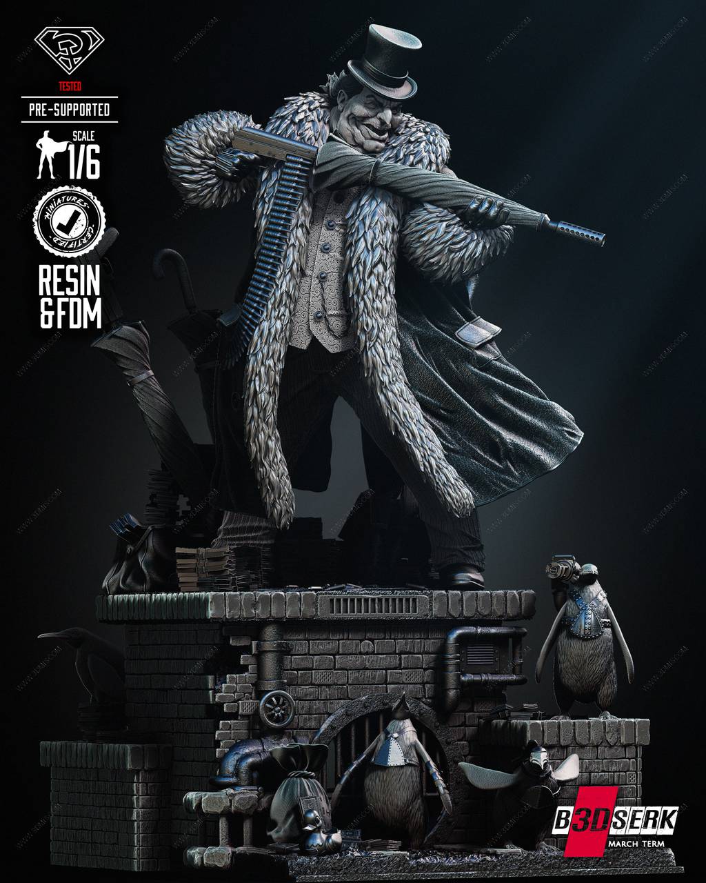 P站图纸印象馆 B3DSERK DC漫画 企鹅人 B3DSERK DC漫画 企鹅人