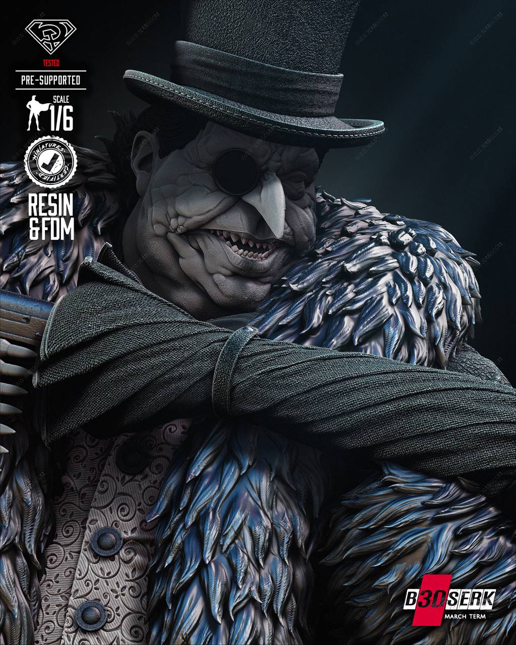 P站图纸印象馆 B3DSERK DC漫画 企鹅人 B3DSERK DC漫画 企鹅人