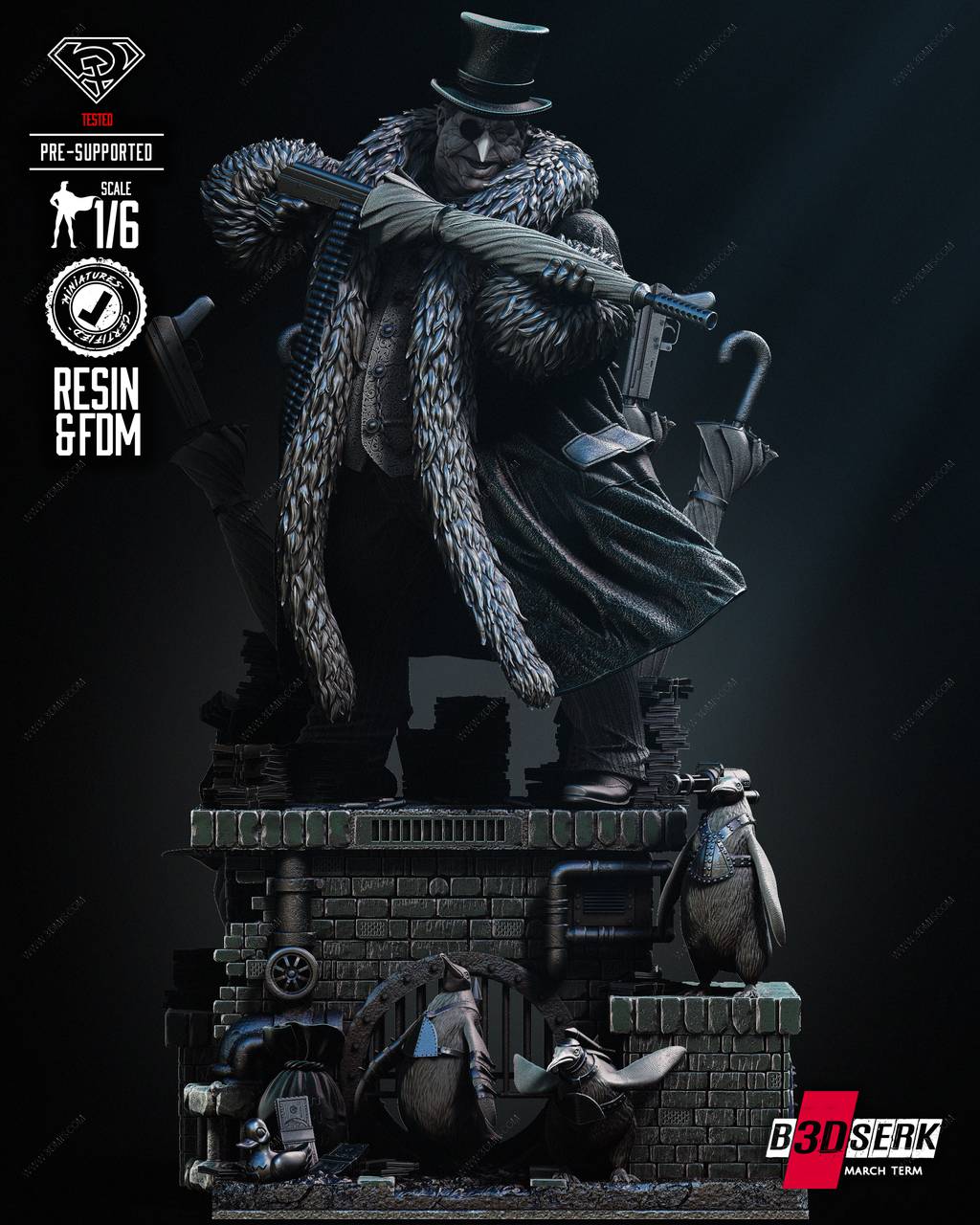 P站图纸印象馆 B3DSERK DC漫画 企鹅人 B3DSERK DC漫画 企鹅人