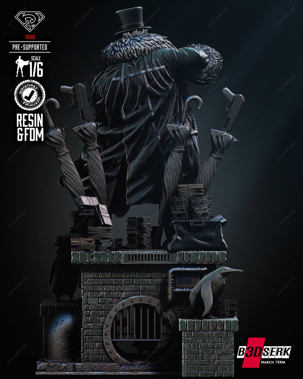 P站图纸印象馆 B3DSERK DC漫画 企鹅人 B3DSERK DC漫画 企鹅人