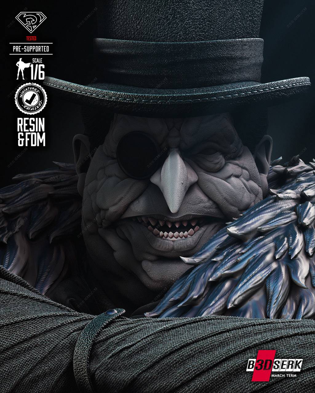 P站图纸印象馆 B3DSERK DC漫画 企鹅人 B3DSERK DC漫画 企鹅人