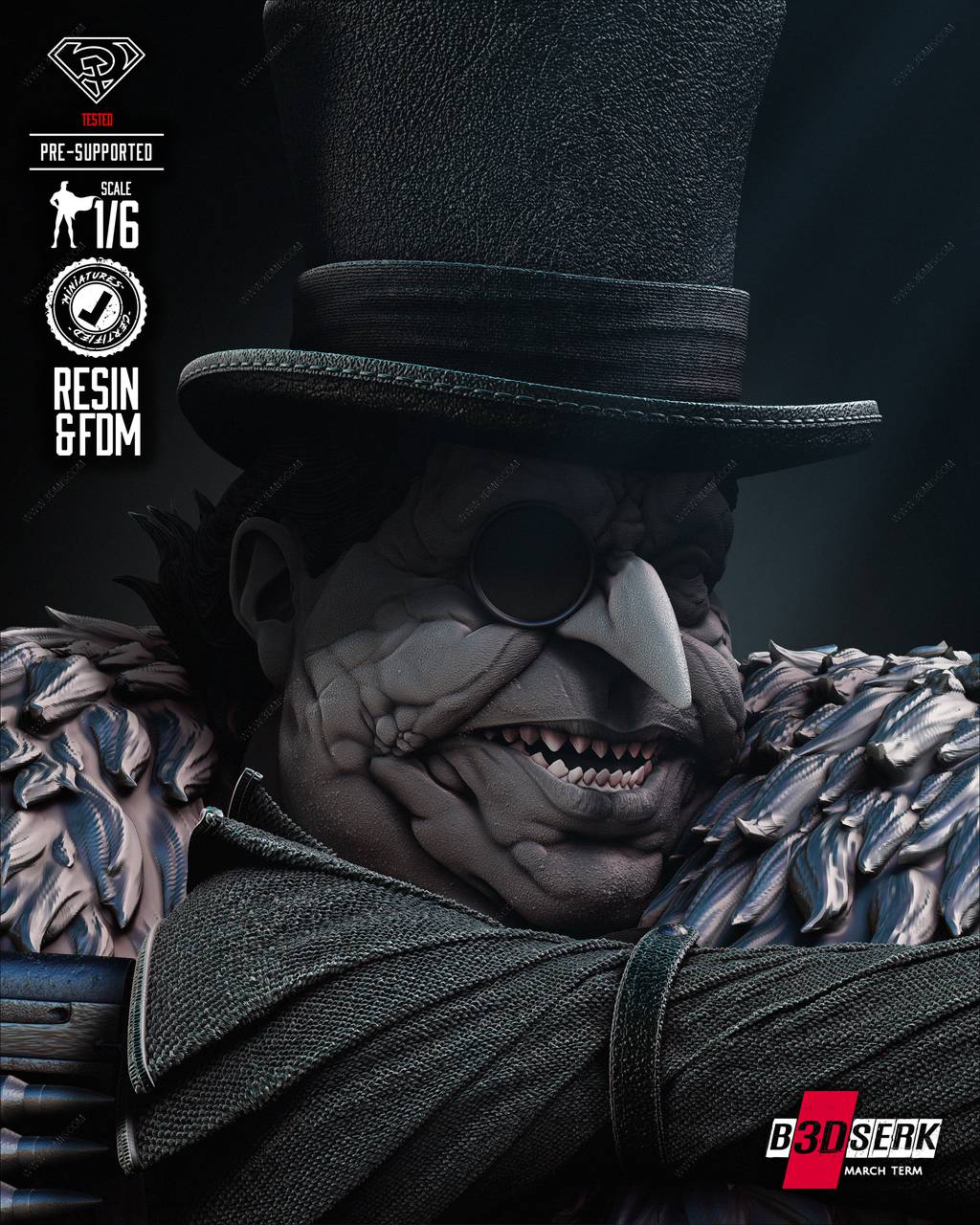 P站图纸印象馆 B3DSERK DC漫画 企鹅人 B3DSERK DC漫画 企鹅人