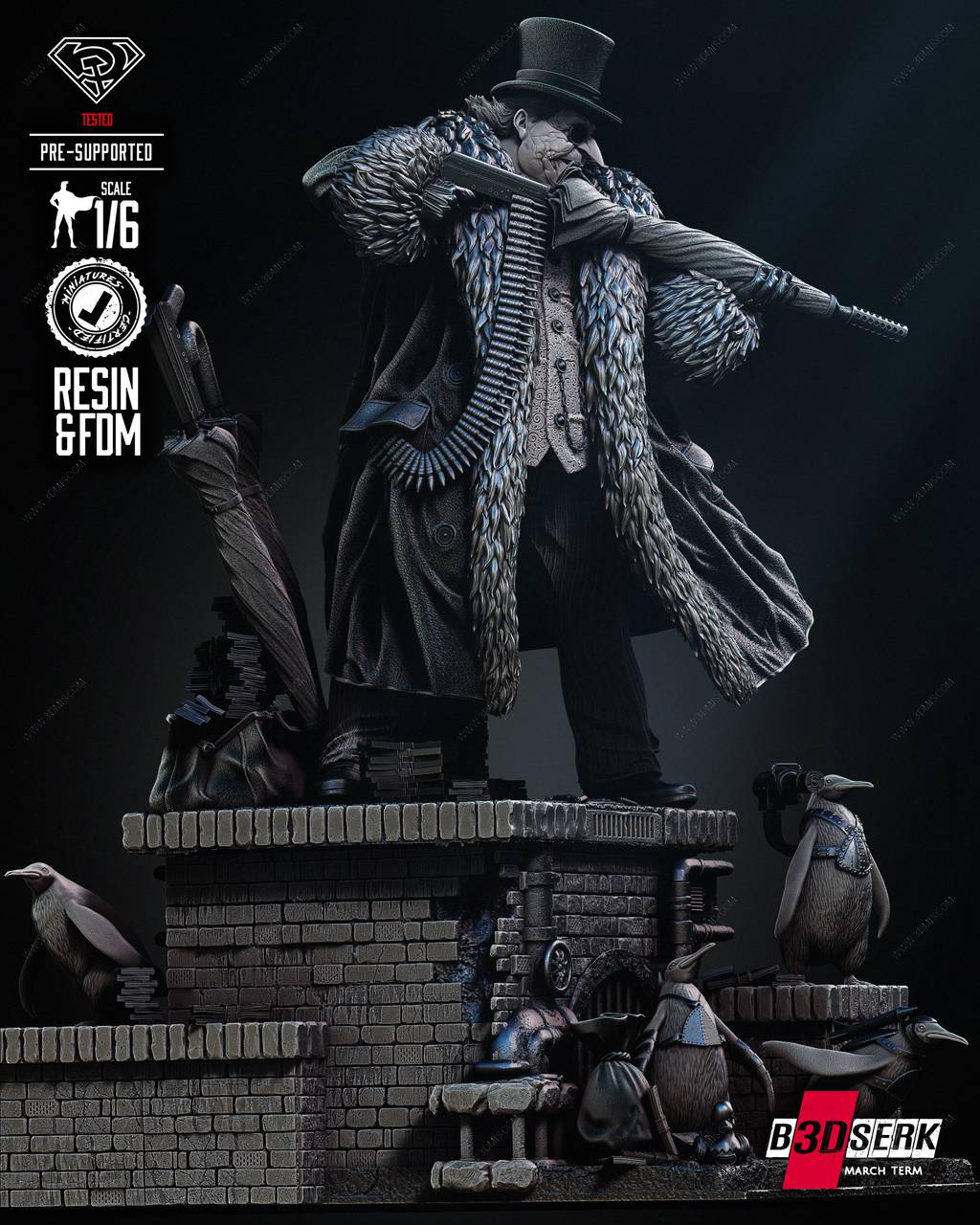 P站图纸印象馆 B3DSERK DC漫画 企鹅人 B3DSERK DC漫画 企鹅人