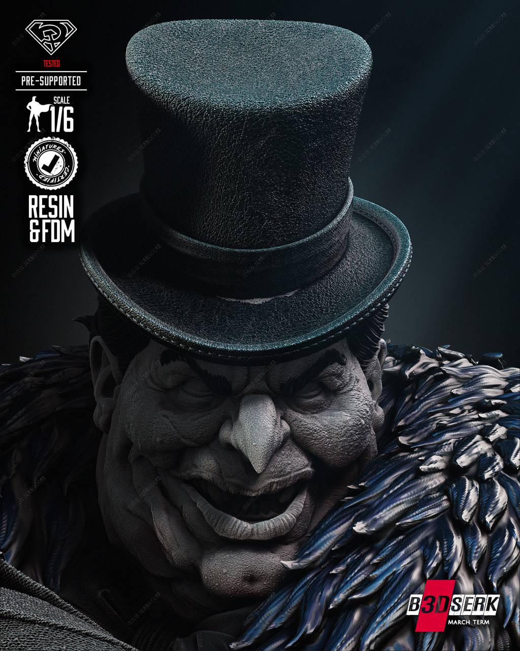 P站图纸印象馆 B3DSERK DC漫画 企鹅人 B3DSERK DC漫画 企鹅人