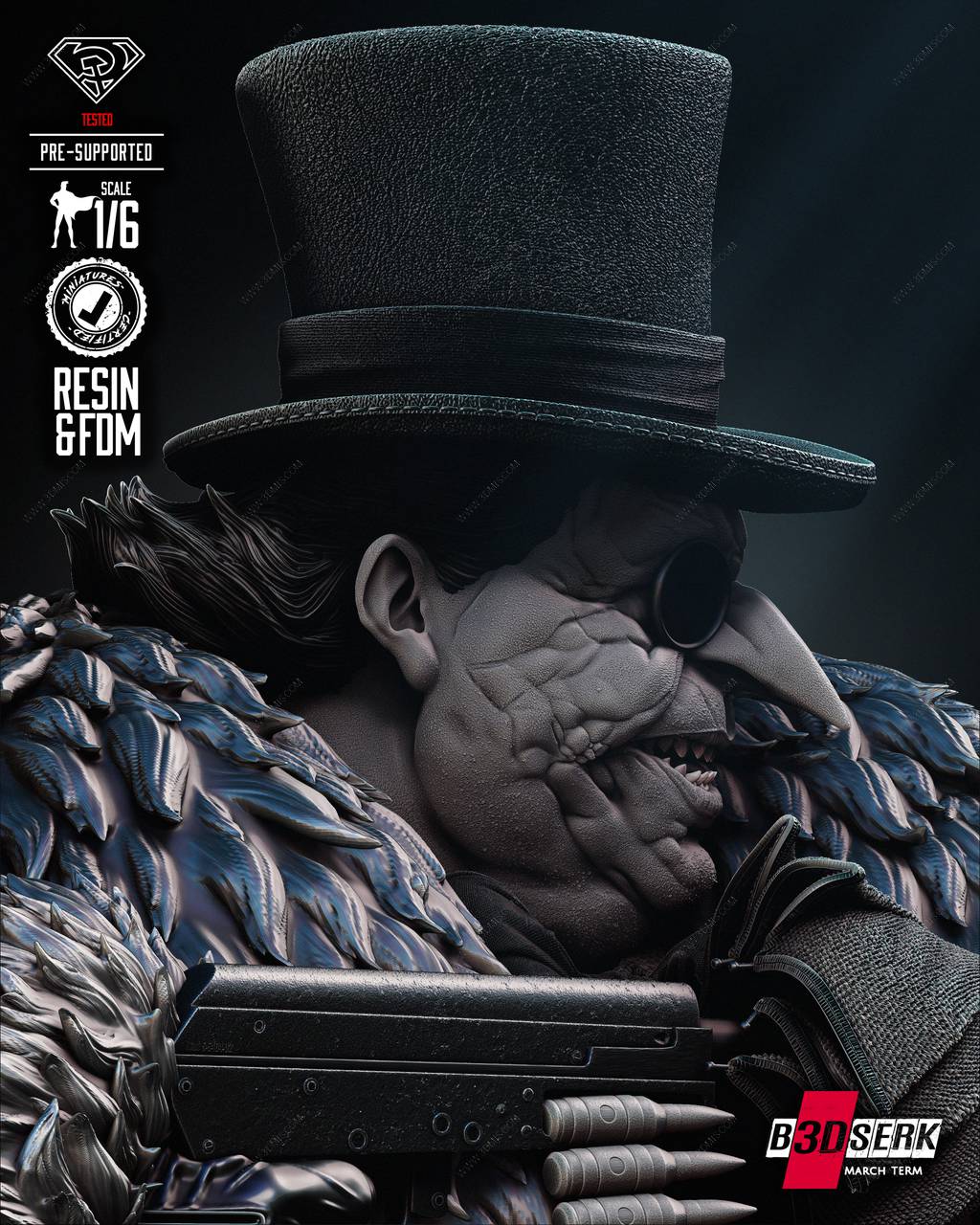 P站图纸印象馆 B3DSERK DC漫画 企鹅人 B3DSERK DC漫画 企鹅人