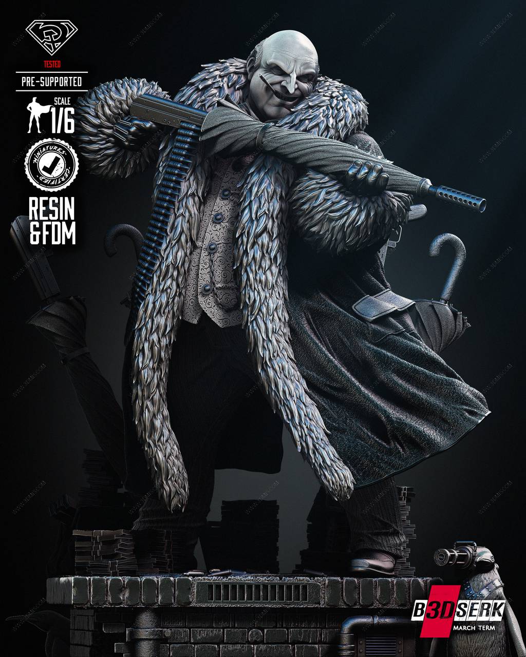 P站图纸印象馆 B3DSERK DC漫画 企鹅人 B3DSERK DC漫画 企鹅人