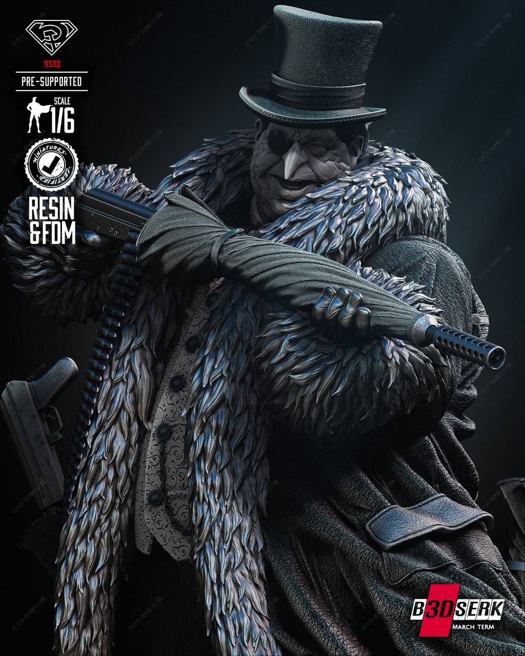 P站图纸印象馆 B3DSERK DC漫画 企鹅人 B3DSERK DC漫画 企鹅人