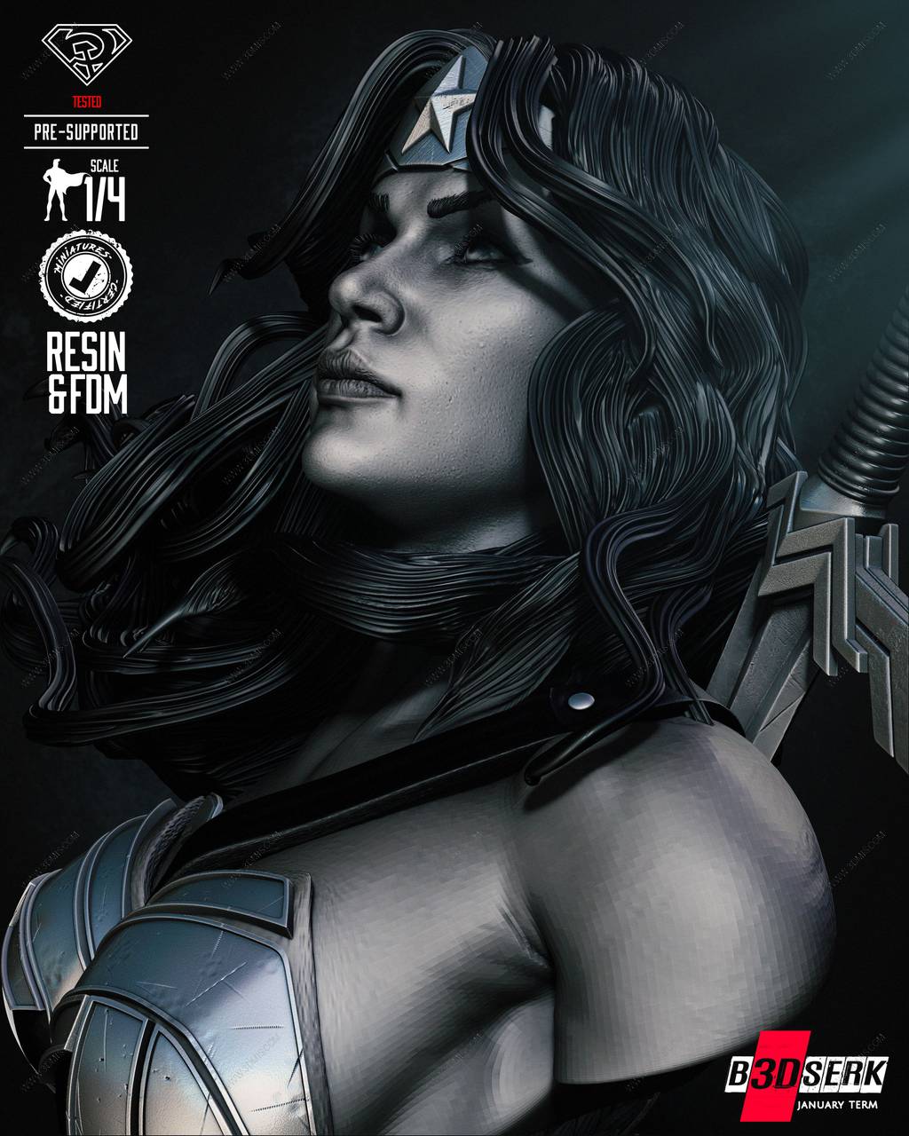 P站图纸印象馆 B3DSERK DC漫画 神奇女侠 B3DSERK DC漫画 神奇女侠