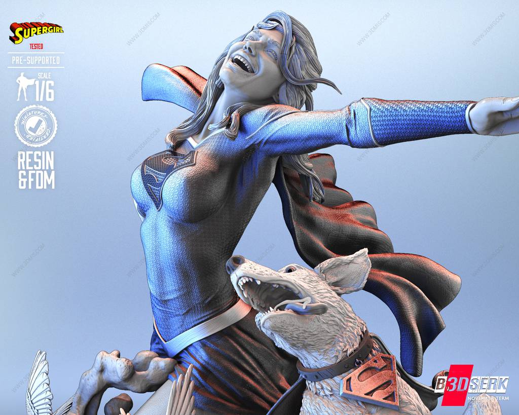 P站图纸印象馆 B3DSERK DC漫画 超级少女和小氪 B3DSERK DC漫画 超级少女和小氪