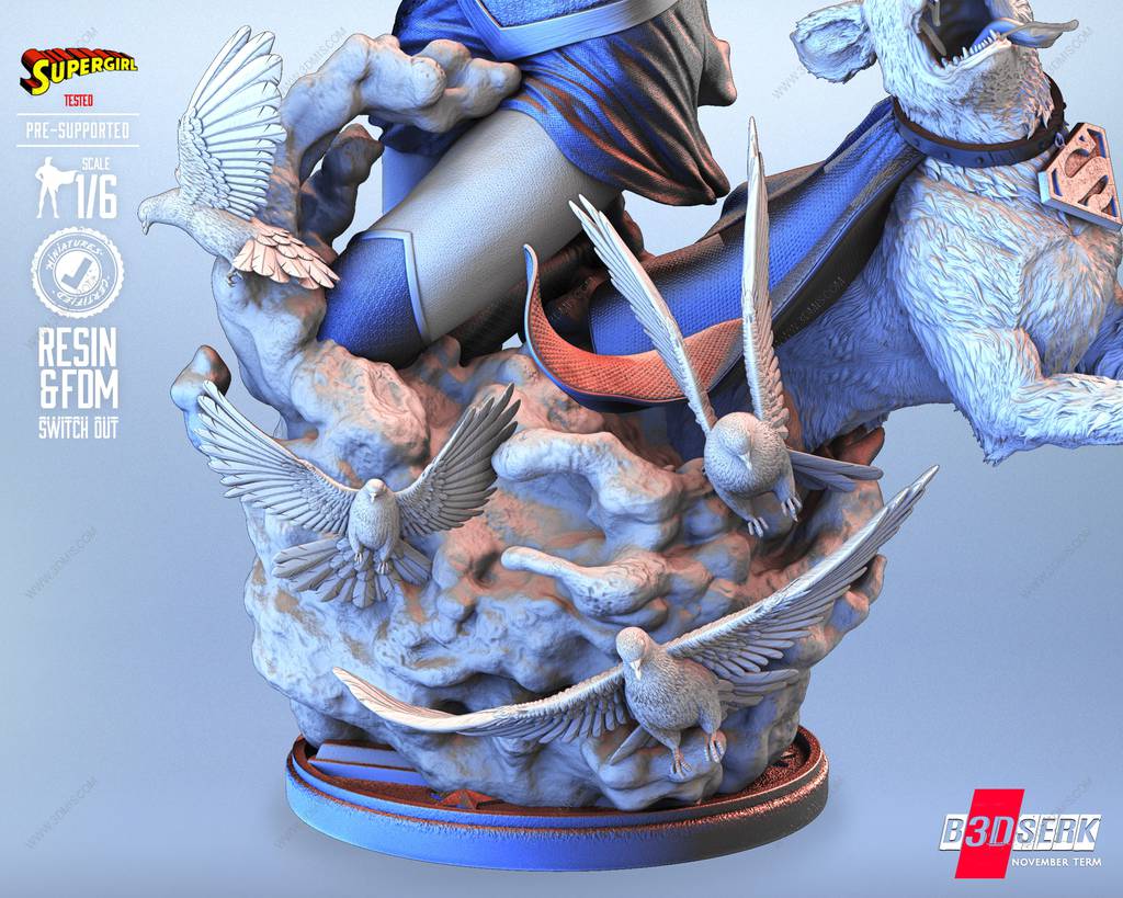 P站图纸印象馆 B3DSERK DC漫画 超级少女和小氪 B3DSERK DC漫画 超级少女和小氪