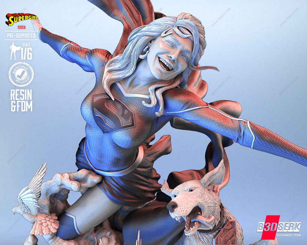 P站图纸印象馆 B3DSERK DC漫画 超级少女和小氪 B3DSERK DC漫画 超级少女和小氪