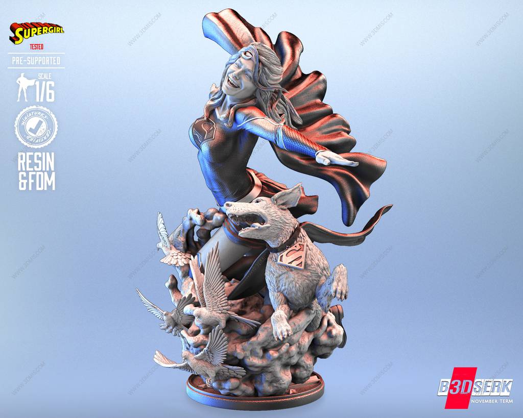 P站图纸印象馆 B3DSERK DC漫画 超级少女和小氪 B3DSERK DC漫画 超级少女和小氪