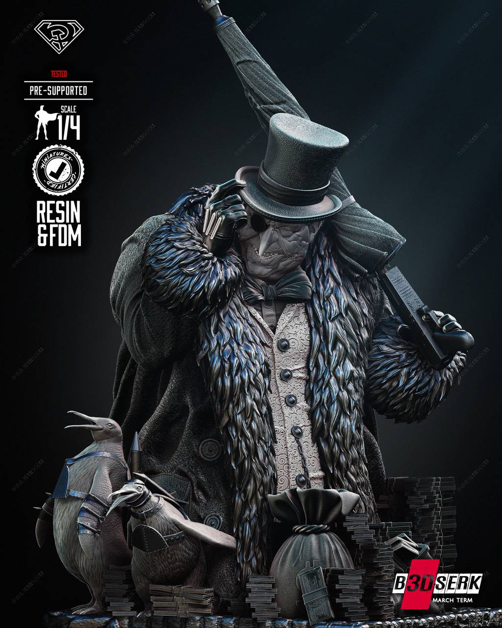 P站图纸印象馆 B3DSERK DC漫画 企鹅人 B3DSERK DC漫画 企鹅人