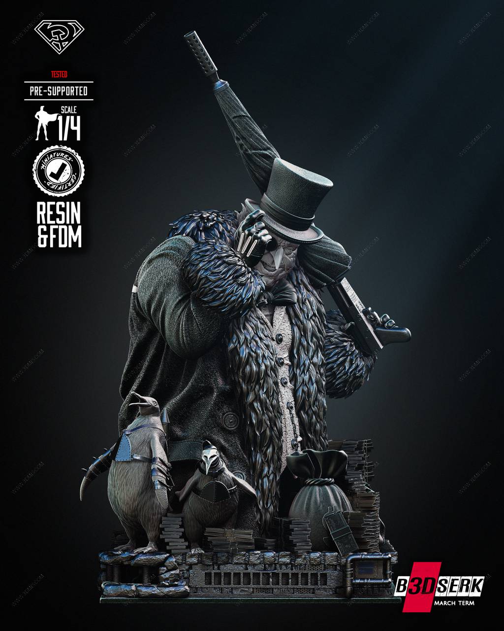 P站图纸印象馆 B3DSERK DC漫画 企鹅人 B3DSERK DC漫画 企鹅人