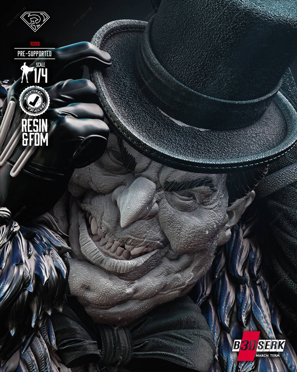 P站图纸印象馆 B3DSERK DC漫画 企鹅人 B3DSERK DC漫画 企鹅人