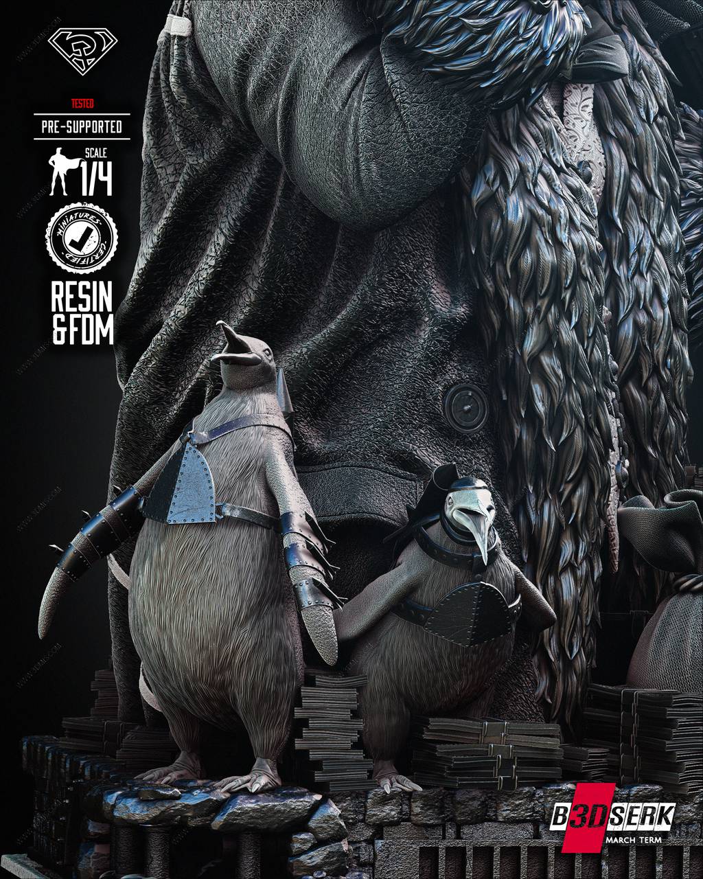 P站图纸印象馆 B3DSERK DC漫画 企鹅人 B3DSERK DC漫画 企鹅人