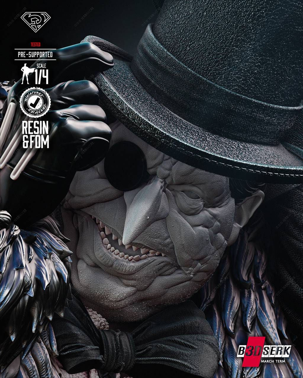 P站图纸印象馆 B3DSERK DC漫画 企鹅人 B3DSERK DC漫画 企鹅人