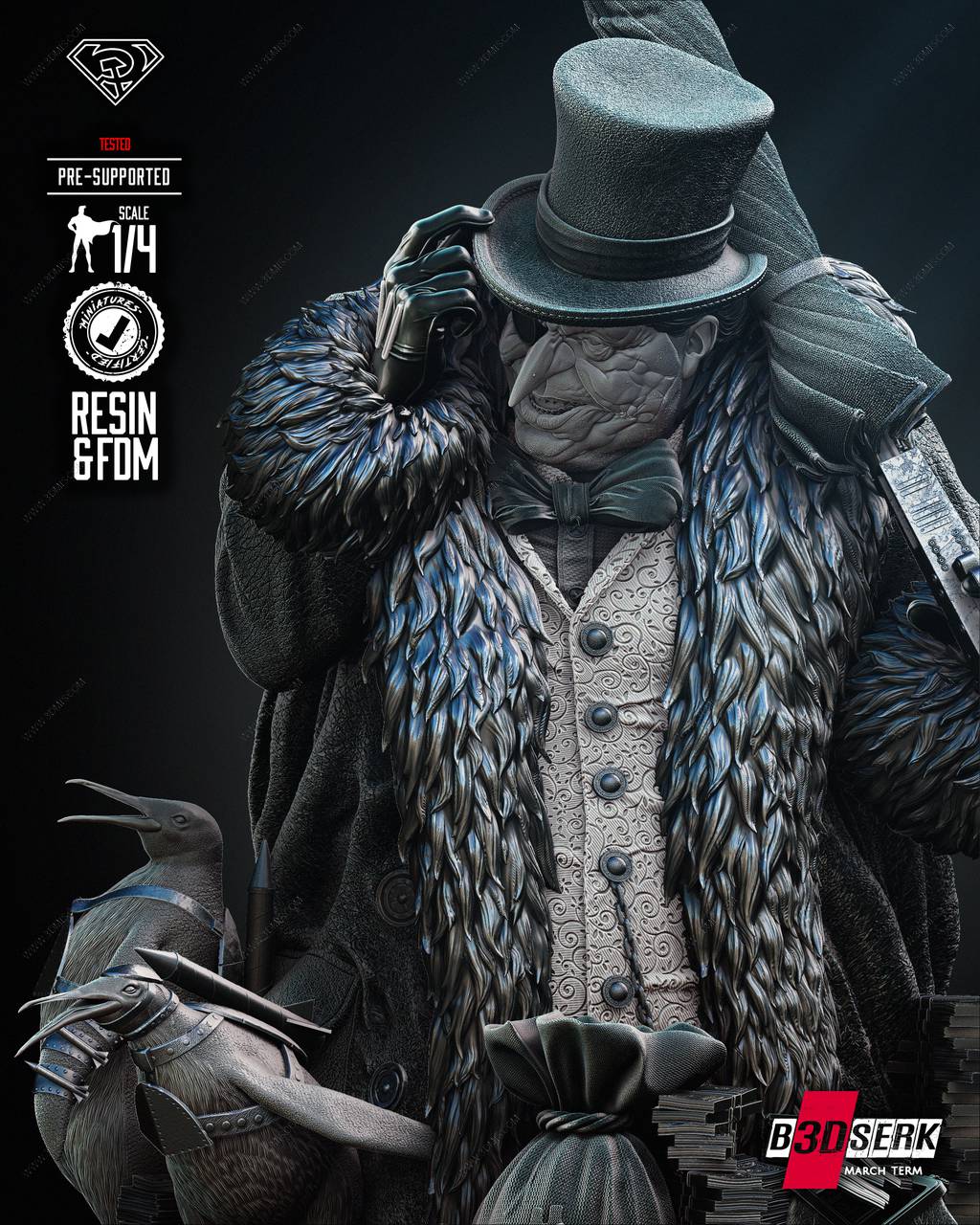 P站图纸印象馆 B3DSERK DC漫画 企鹅人 B3DSERK DC漫画 企鹅人