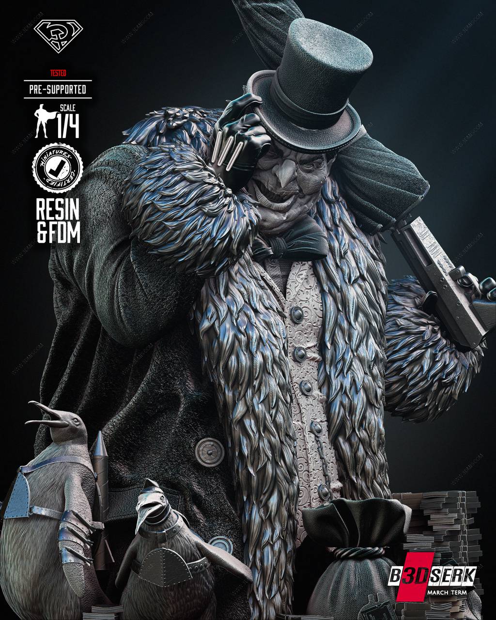 P站图纸印象馆 B3DSERK DC漫画 企鹅人 B3DSERK DC漫画 企鹅人