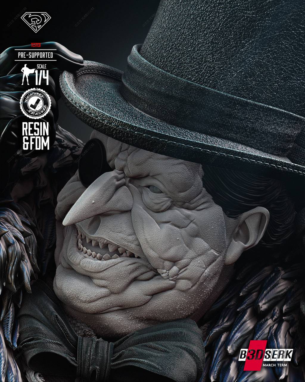 P站图纸印象馆 B3DSERK DC漫画 企鹅人 B3DSERK DC漫画 企鹅人