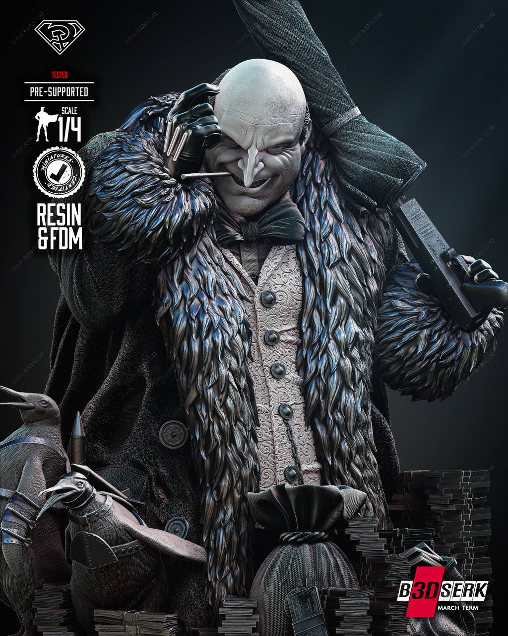 P站图纸印象馆 B3DSERK DC漫画 企鹅人 B3DSERK DC漫画 企鹅人