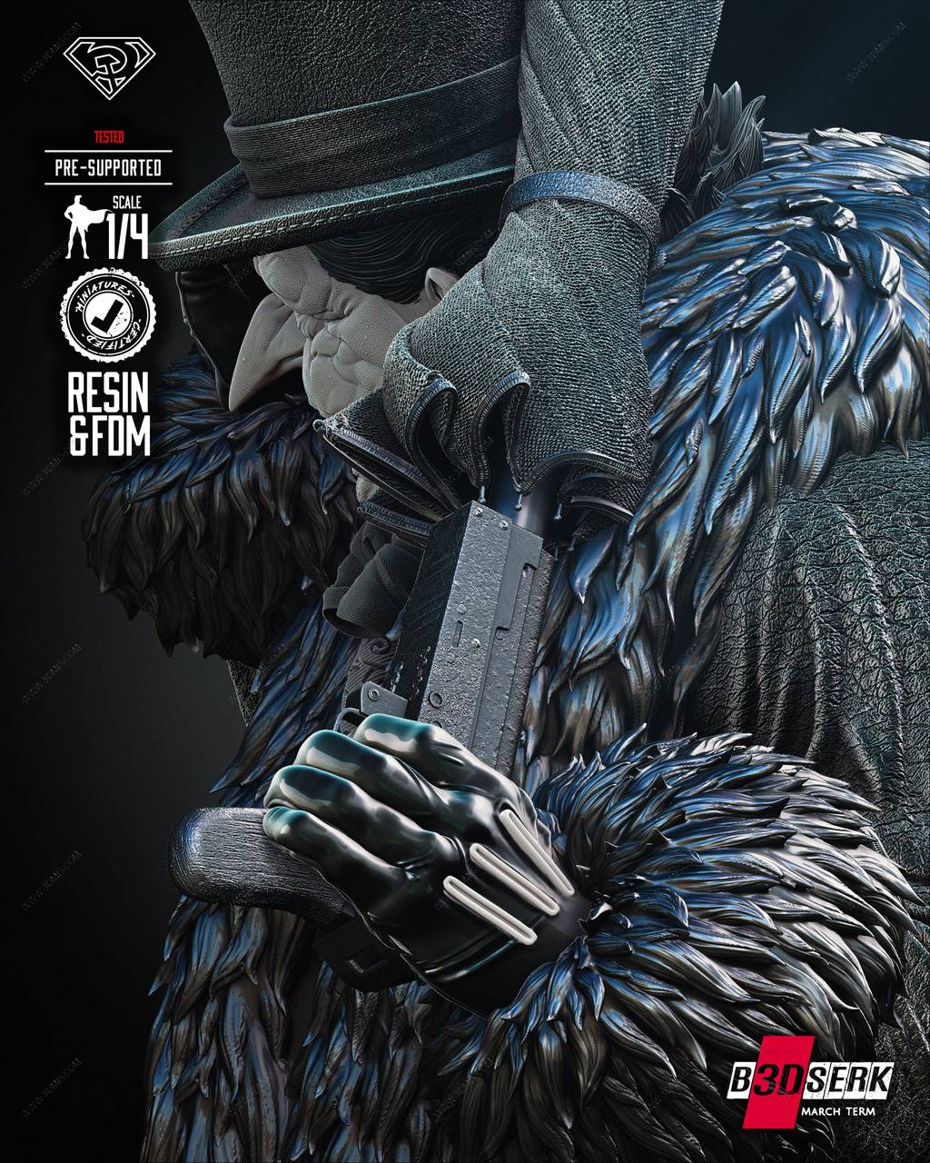 P站图纸印象馆 B3DSERK DC漫画 企鹅人 B3DSERK DC漫画 企鹅人