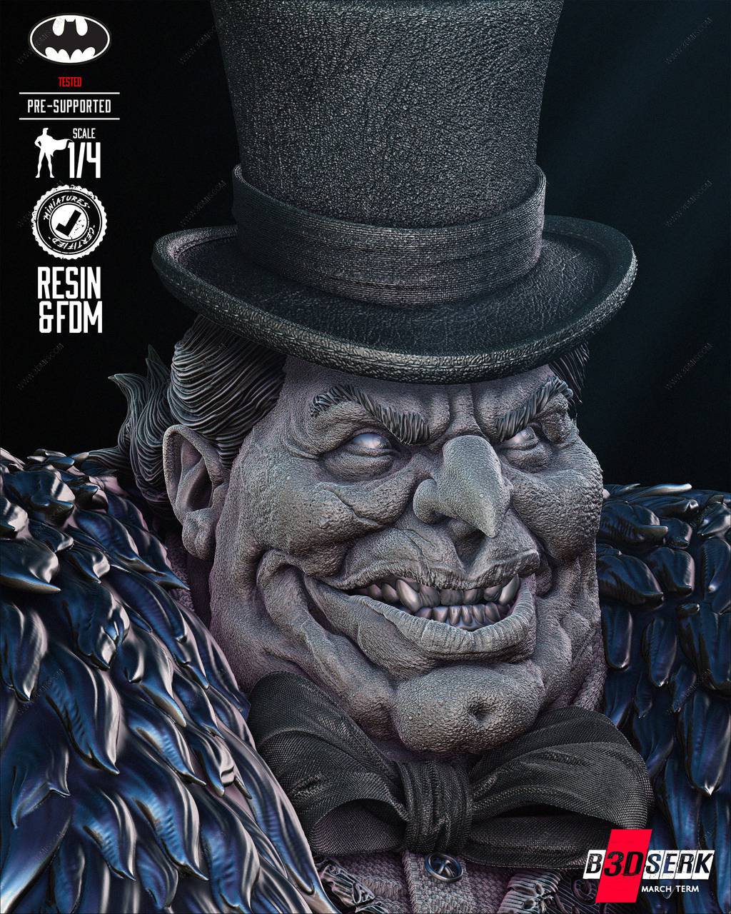 P站图纸印象馆 B3DSERK DC漫画 企鹅人 B3DSERK DC漫画 企鹅人