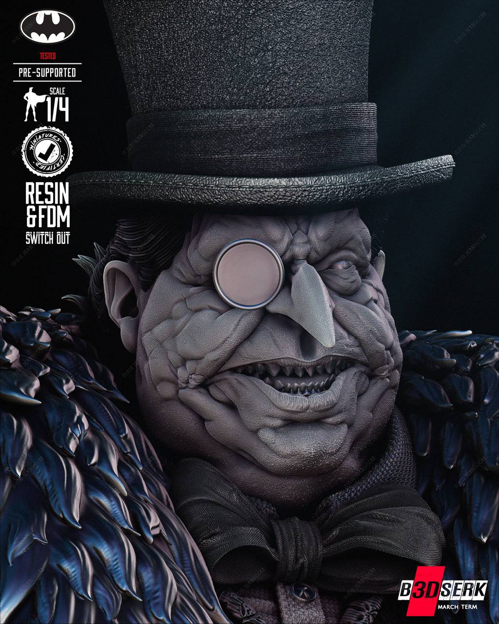 P站图纸印象馆 B3DSERK DC漫画 企鹅人 B3DSERK DC漫画 企鹅人