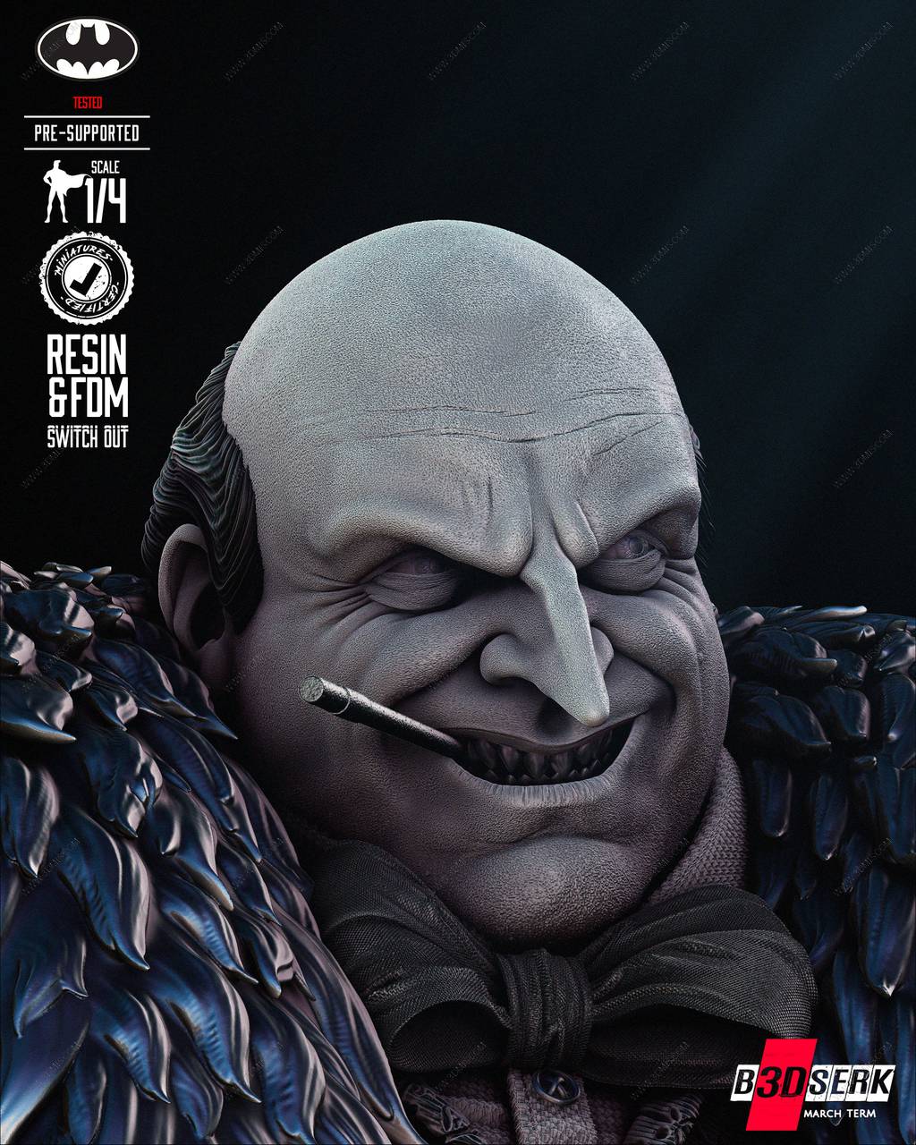 P站图纸印象馆 B3DSERK DC漫画 企鹅人 B3DSERK DC漫画 企鹅人