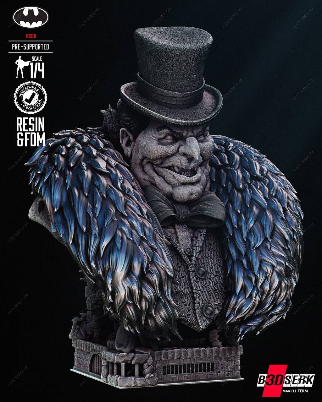 P站图纸印象馆 B3DSERK DC漫画 企鹅人 B3DSERK DC漫画 企鹅人