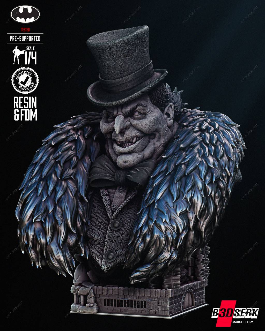 P站图纸印象馆 B3DSERK DC漫画 企鹅人 B3DSERK DC漫画 企鹅人