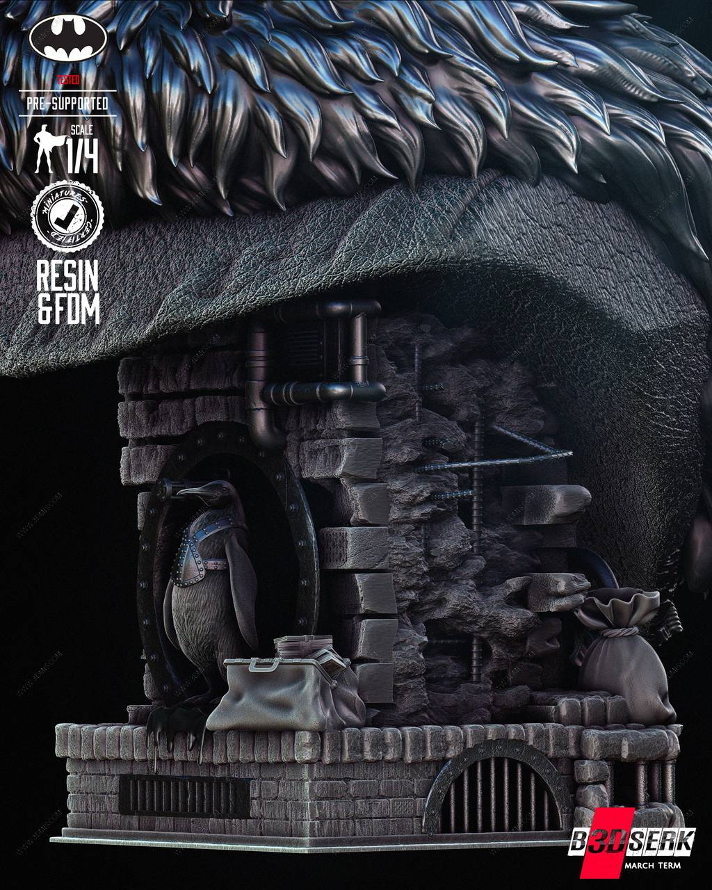 P站图纸印象馆 B3DSERK DC漫画 企鹅人 B3DSERK DC漫画 企鹅人